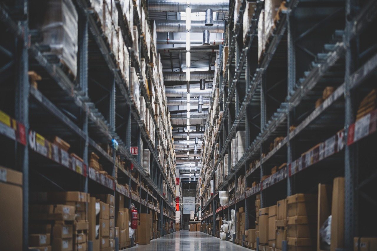 Retail clearance center warehouse with discounted home goods and furniture.