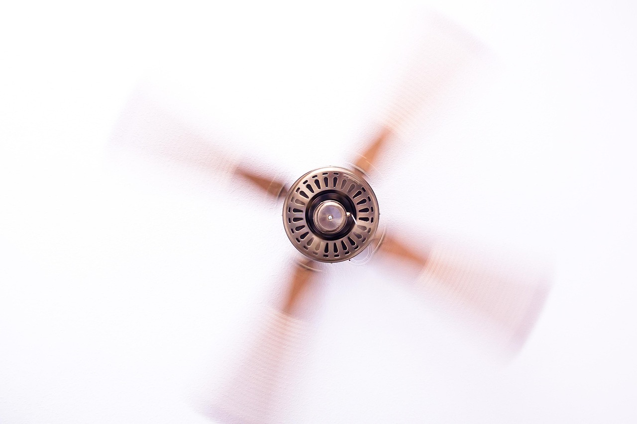 Tools laid out for ceiling fan installation