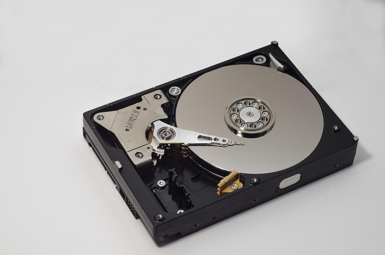 External hard drive connected to a laptop