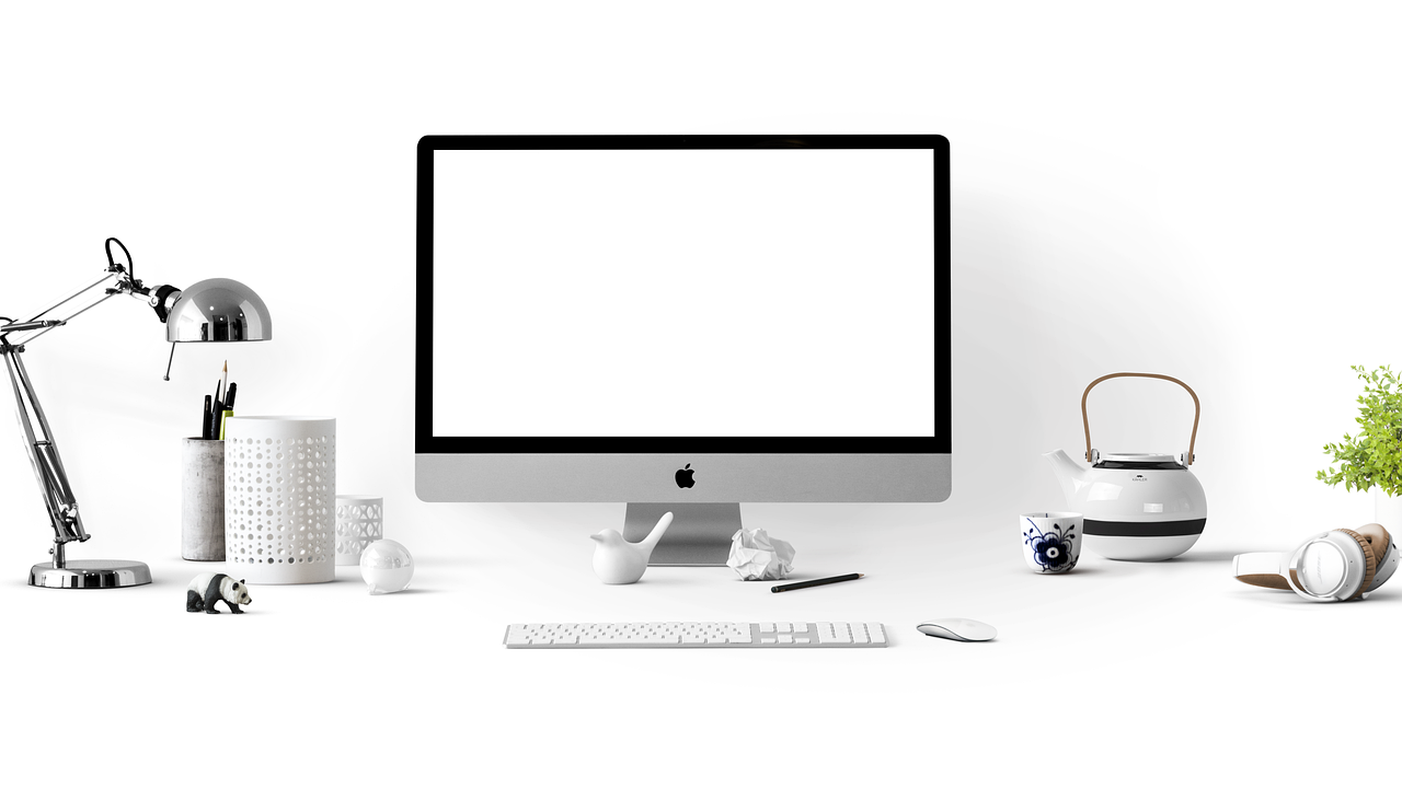 Modern minimal home desktop computer setup optimized for privacy and local productivity.