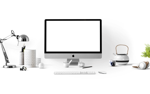 Modern minimal home desktop computer setup optimized for privacy and local productivity.