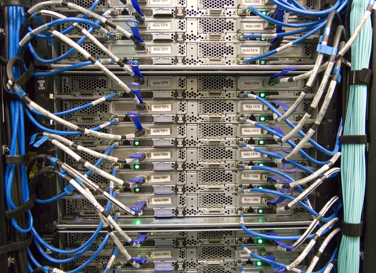 Clean data center server aisle designed for enterprise air-gapped compute.