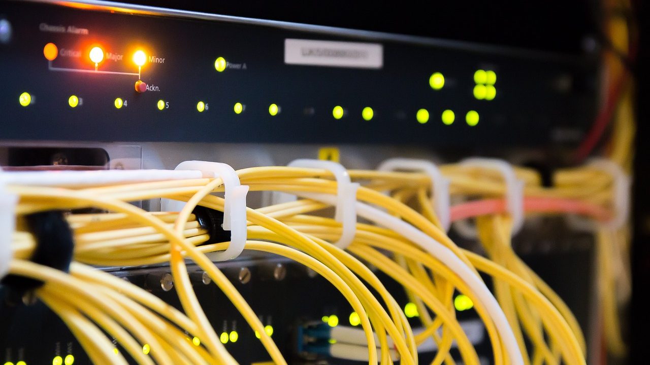 A secure, well-organized server rack representing local database infrastructure and private AI compute capabilities.