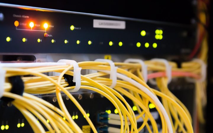 A secure, well-organized server rack representing local database infrastructure and private AI compute capabilities.