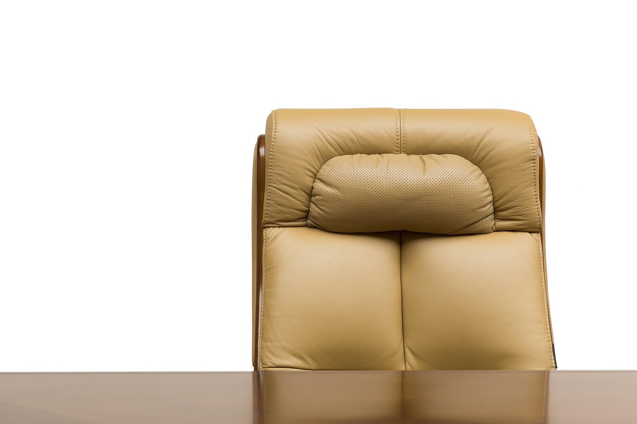 Close-up of mesh seat wear on an office chair
