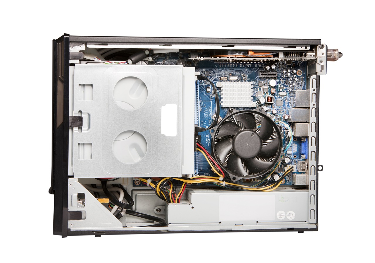 Internal circuit board and modular cellular communicator card inside a smart security panel.