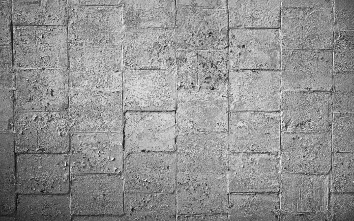 Inspection of a leaning residential concrete block retaining wall showing structural distress.