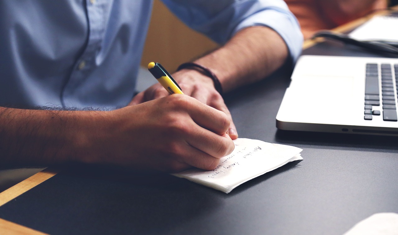 A well-organized workspace setup representing thoughtful career evaluation and planning.