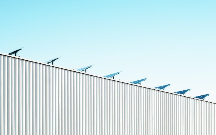 Rooftop solar panels installed on a residential home.