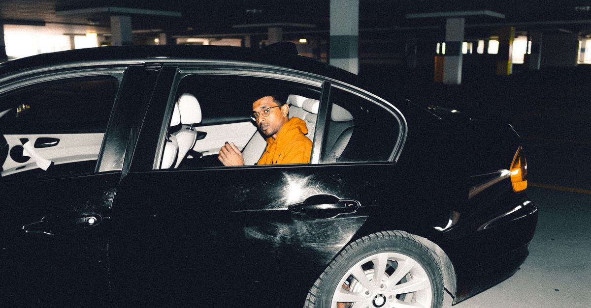Driver parking a vehicle in an underground hotel garage